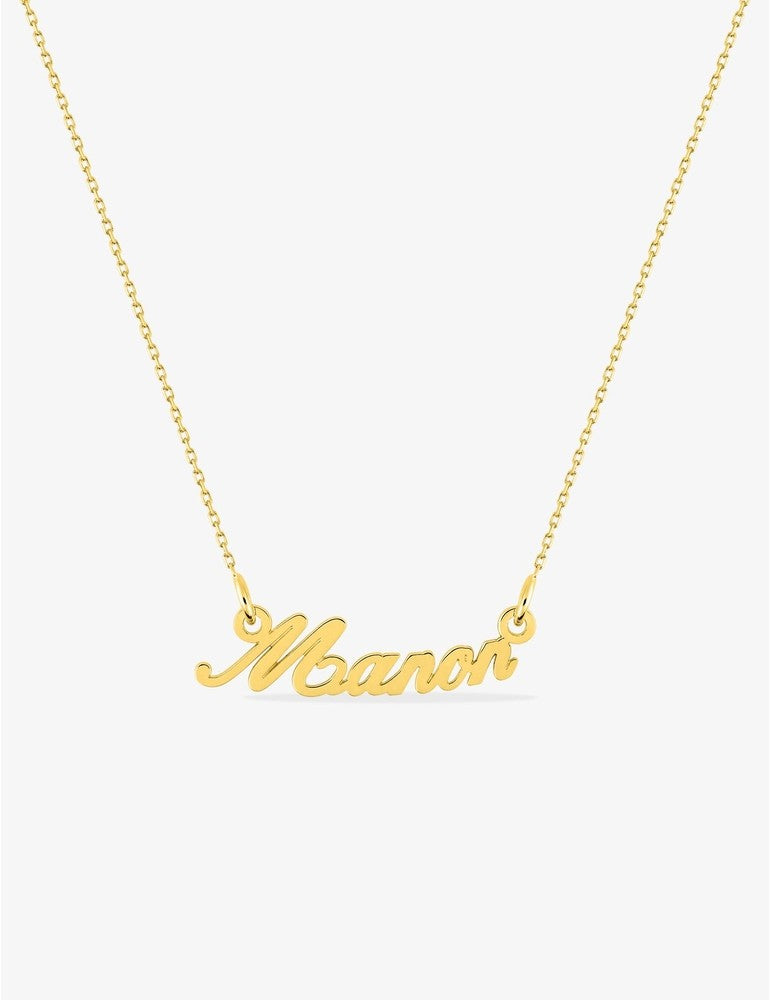 Collier prénom personnalisable en or 375‰ – Découpe 3 mm