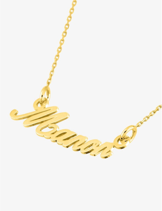 Collier prénom personnalisable en or 375‰ – Découpe 3 mm