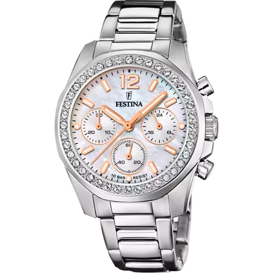 Montre Festina F20606/1 Femme - Acier Inoxydable &amp; Chronographe
