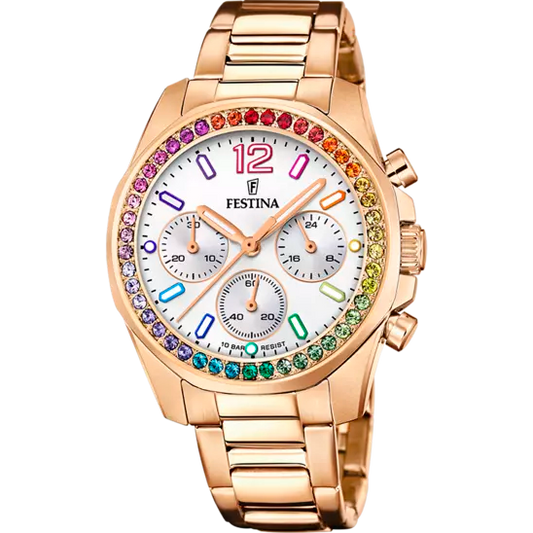 Montre Festina F20639/2 Femme - Collection Rainbow - Acier &amp; Zirconiums
