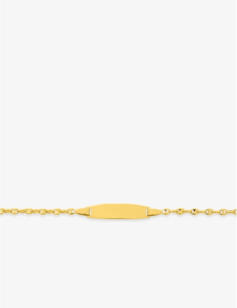 Gourmette Bébé Or Jaune 750‰ – Maille Grain de Café & Gravure Offerte