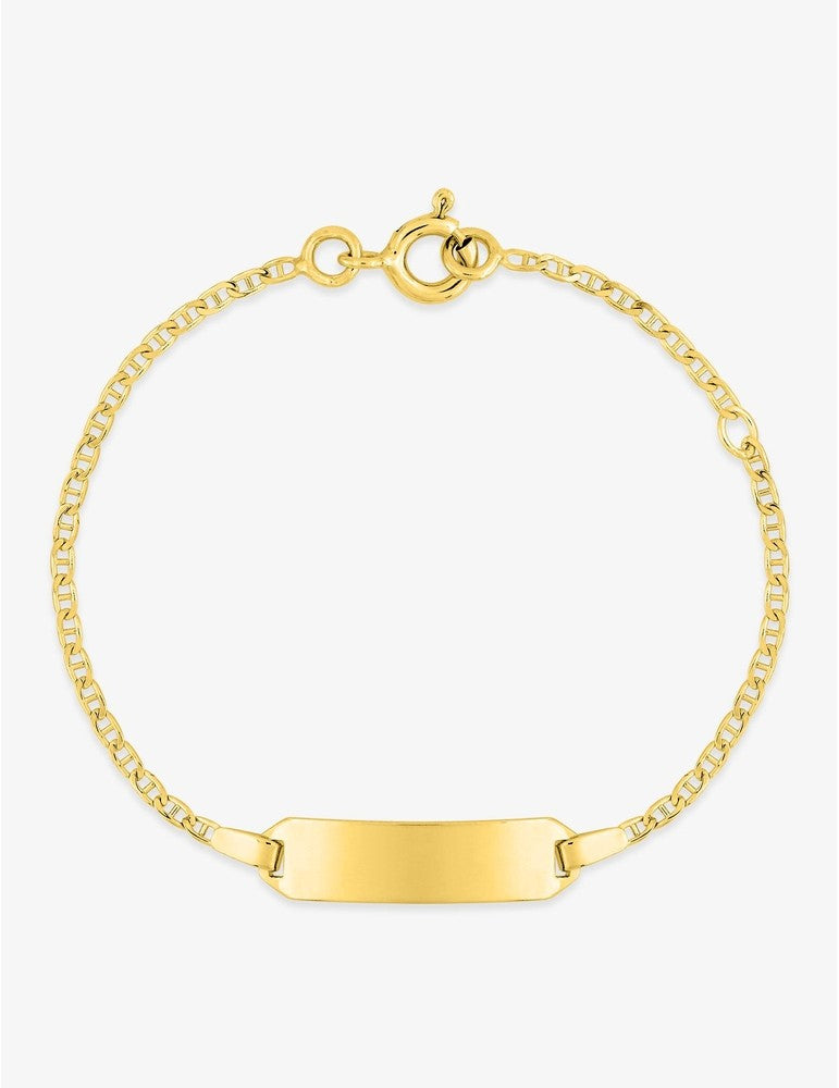 Gourmette Bébé Maille Marine Or Jaune 750‰ – Gravure Offerte