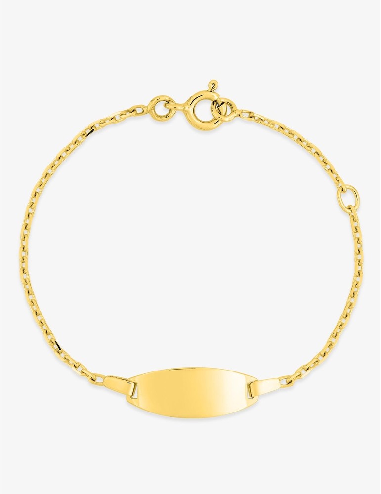 Gourmette Bébé Or 750‰ – Plaque Ovale Gravure Offerte