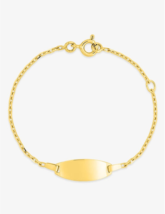 Gourmette Bébé Or 750‰ – Plaque Ovale Gravure Offerte