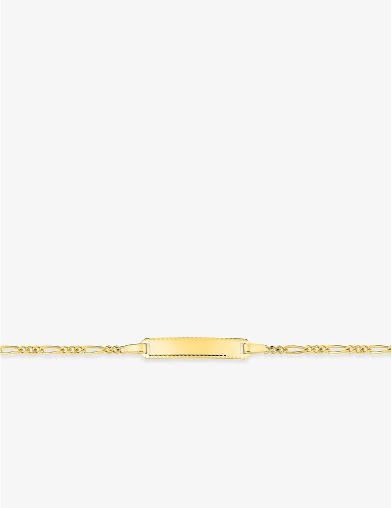 gourmette bébé en or jaune 9k maille cheval alternée 1+3