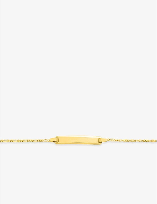 gourmette bebe or jaune 375/1000 maille alternée 1+3