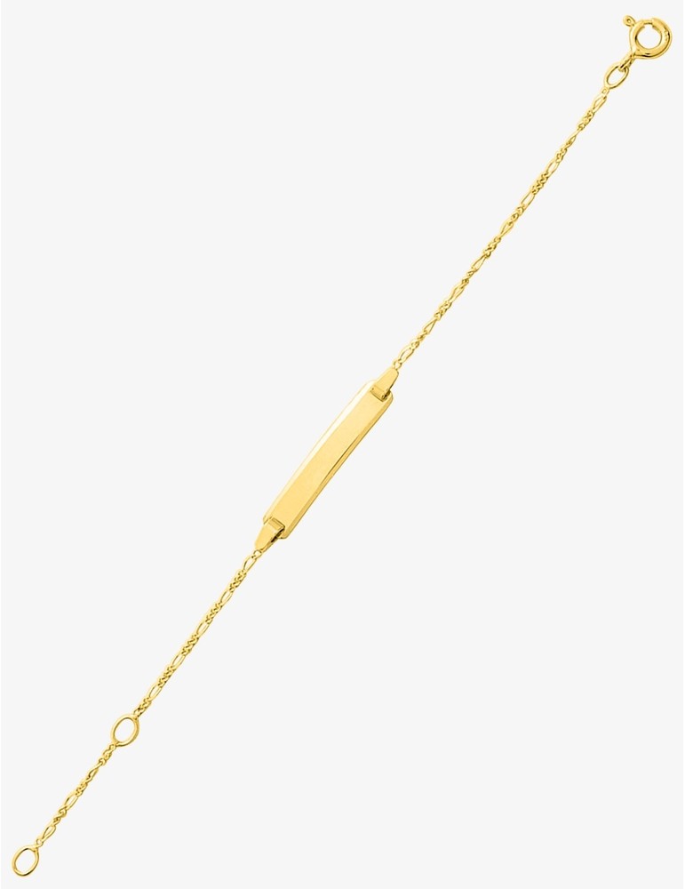 gourmette bebe or jaune 375/1000 maille alternée 1+3