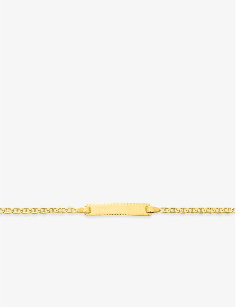 gourmette bébé en or jaune 9k maille marine