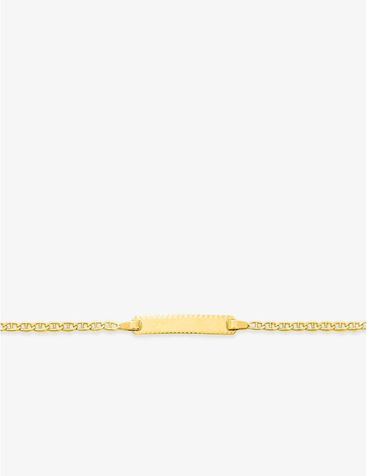gourmette bébé en or jaune 9k maille marine