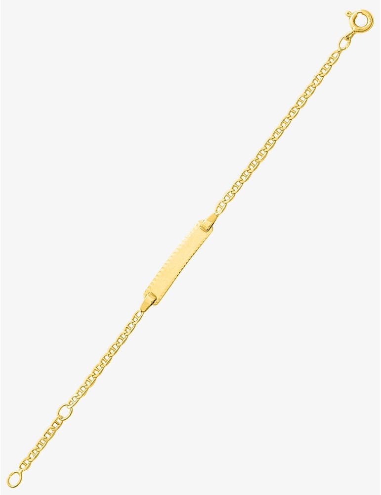 gourmette bébé en or jaune 9k maille marine