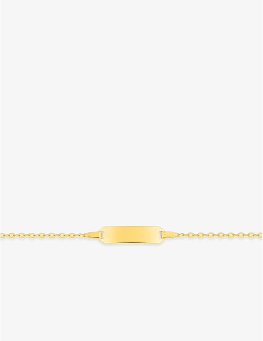 Gourmette Bébé Maille Forçat Or Jaune 750‰ – Gravure Offerte