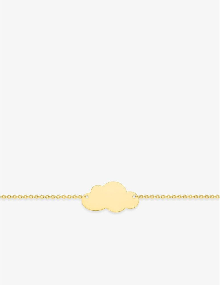 Gourmette Bébé Nuage Or Jaune 750‰ – Gravure Offerte