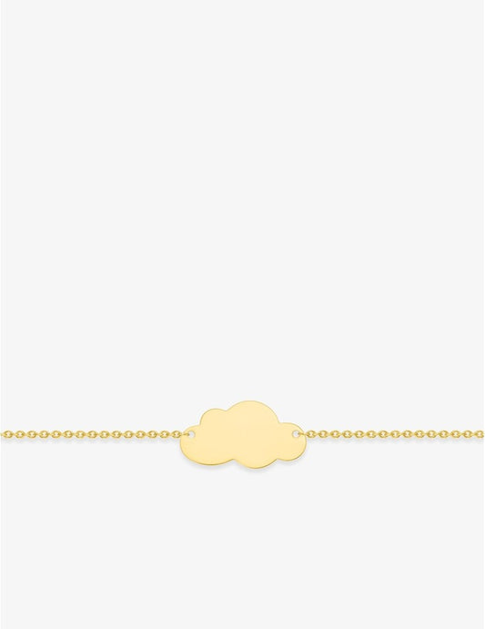 Gourmette Bébé Nuage Or Jaune 750‰ – Gravure Offerte