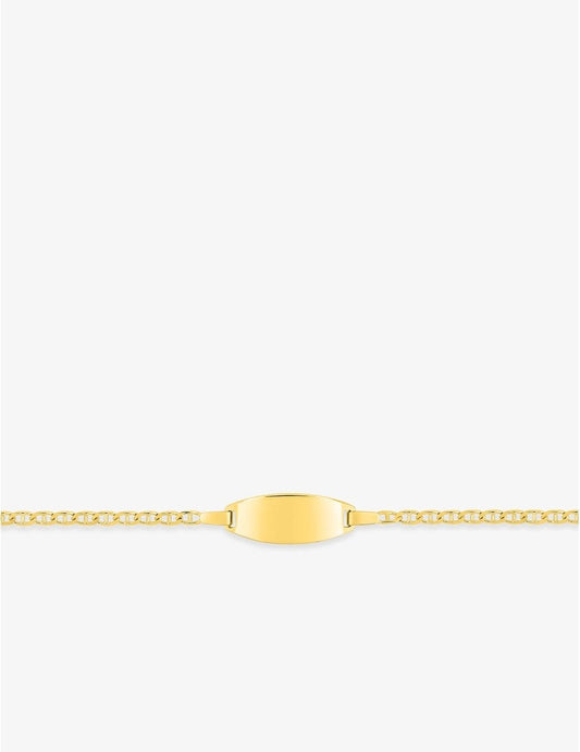 Gourmette Bébé Or Jaune 750‰ – Maille Marine & Gravure Offerte