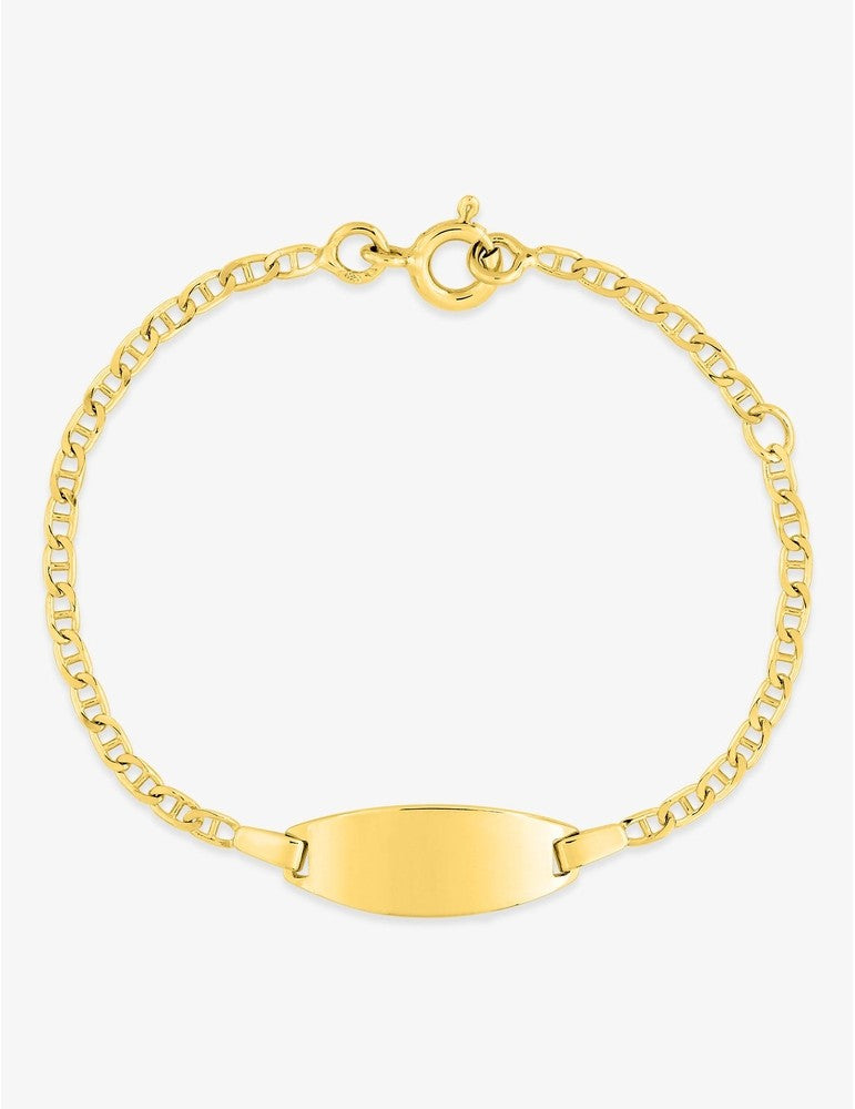 Gourmette Bébé Or Jaune 750‰ – Maille Marine & Gravure Offerte