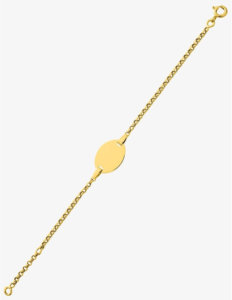 Gourmette Bébé Or Jaune 750‰ – Maille Jaseron & Gravure Offerte
