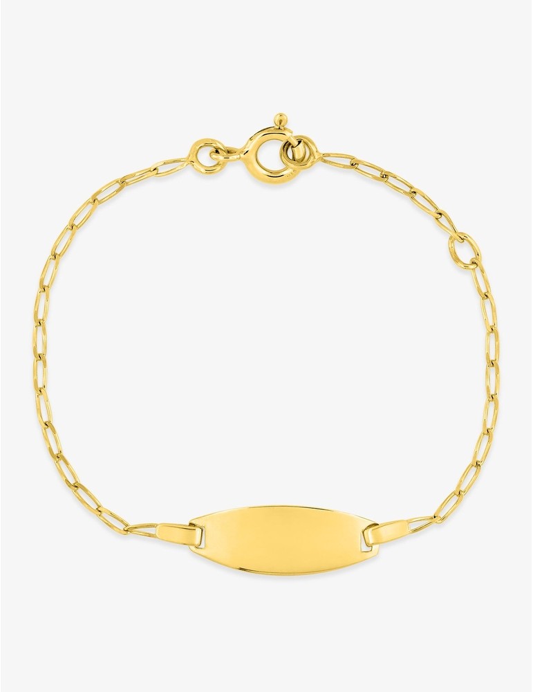 gourmette bébé en or jaune 9k maille cheval