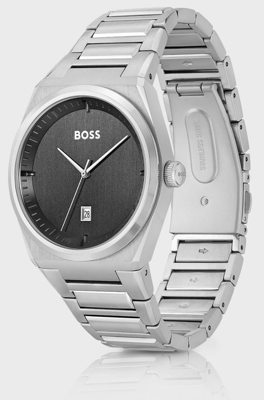 Montre BOSS Homme Cadran Gris & Bracelet à Maillons