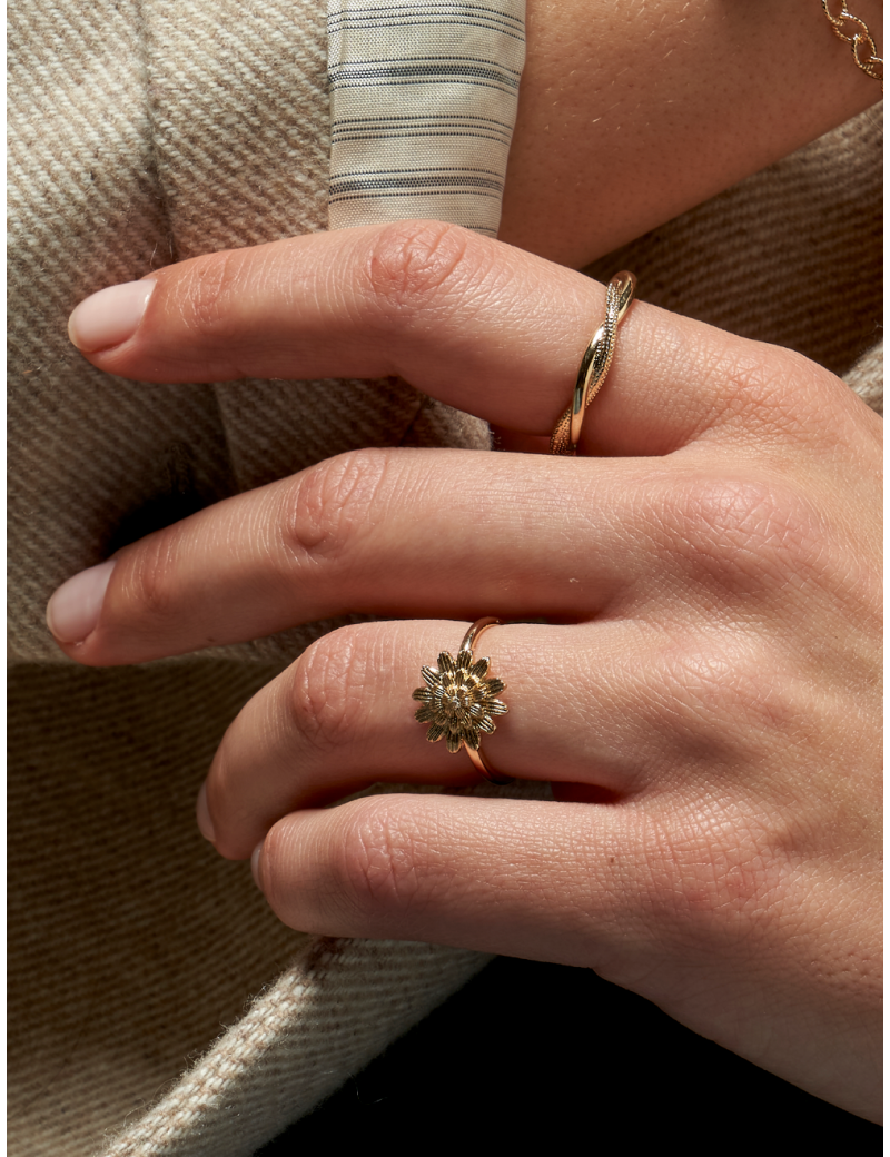 Bague Origami Plaqué Or Saunier