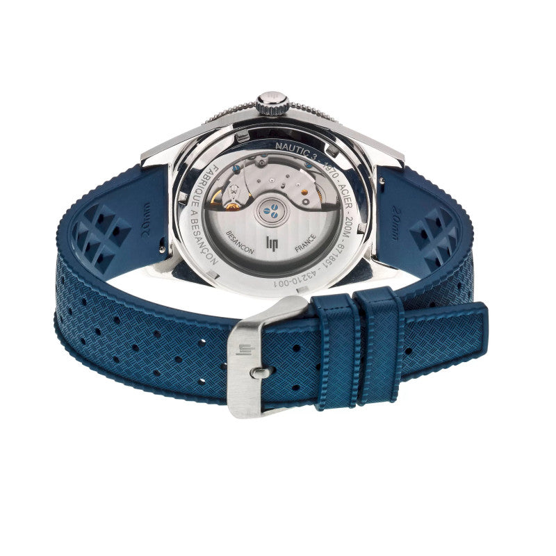 Montre Lip Femme Nautic 3 Automatique 39 mm Bleu