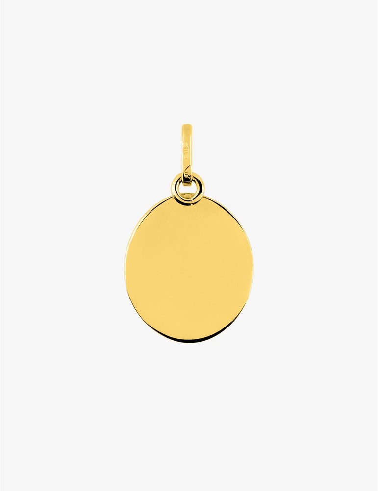 Médaille Ange Bicolore Or Jaune et Blanc 375‰, 12 x 19 mm