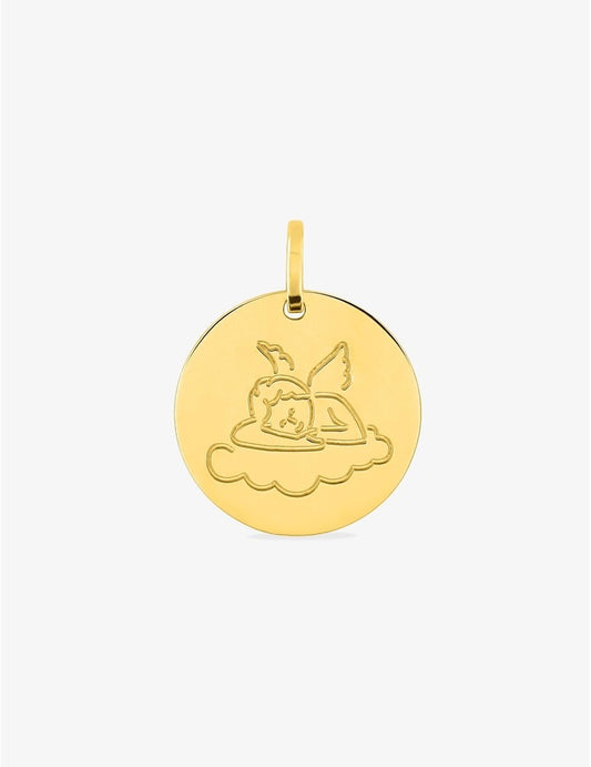 Médaille Ange Dormeur Or 375‰, 20 mm