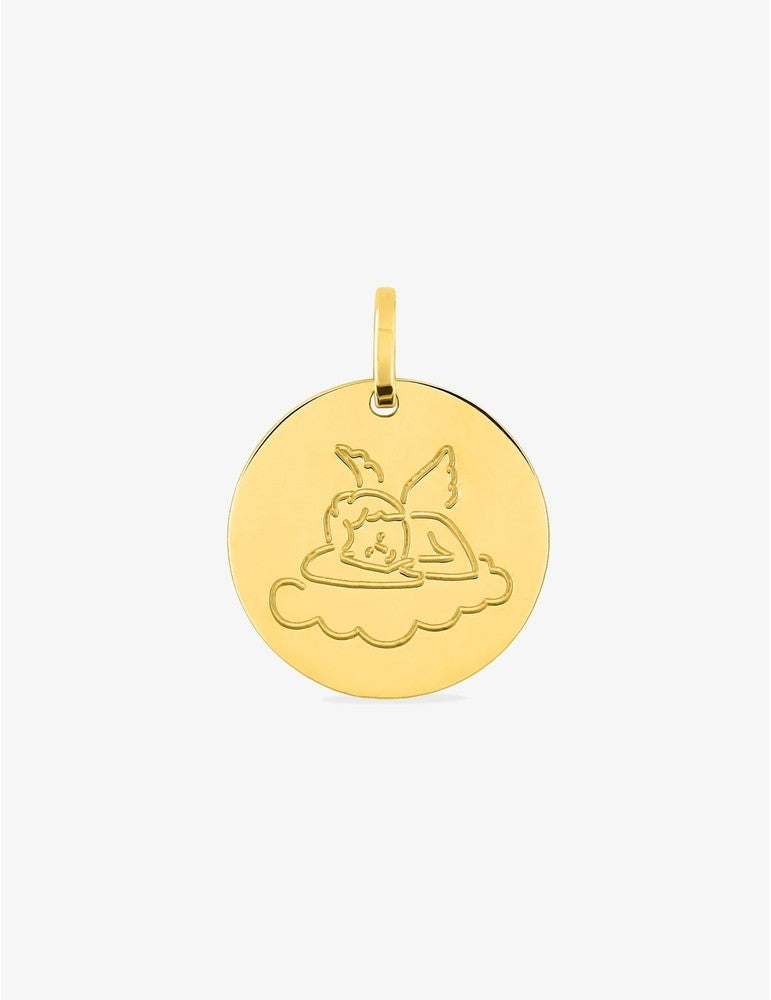 Médaille Ange Dormeur Or 375‰, 20 mm