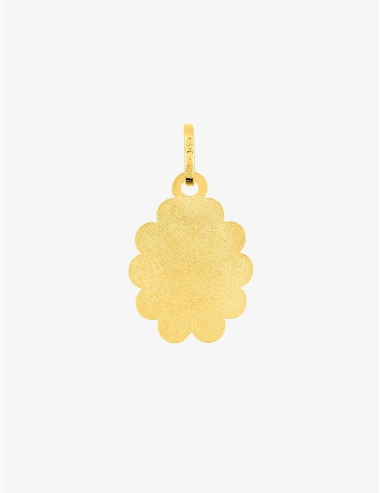 Médaille Ange Or Jaune 9K Étoile Gravable Gravure Offerte