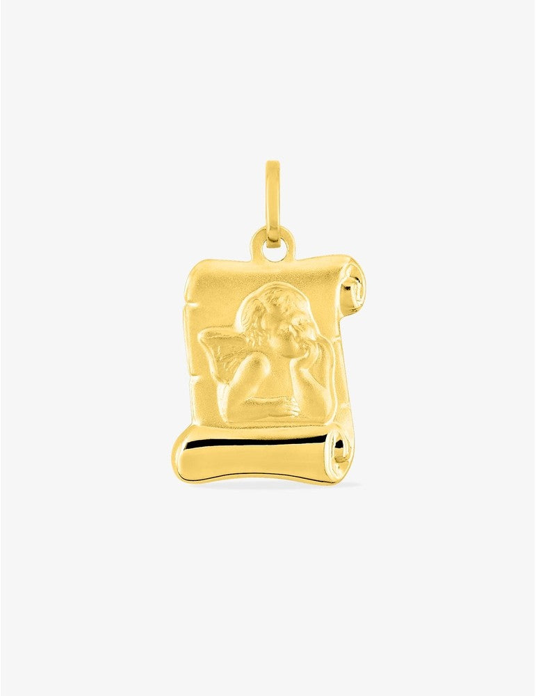 Médaille Ange Or Jaune 375‰, Parchemin