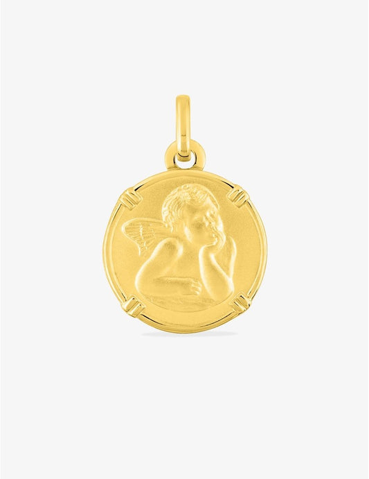Médaille Ange en Or Jaune 375‰ avec Gravure Offerte