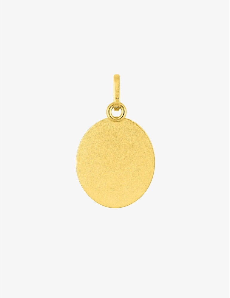Médaille Ange Or Jaune 375‰, Plaque Ovale