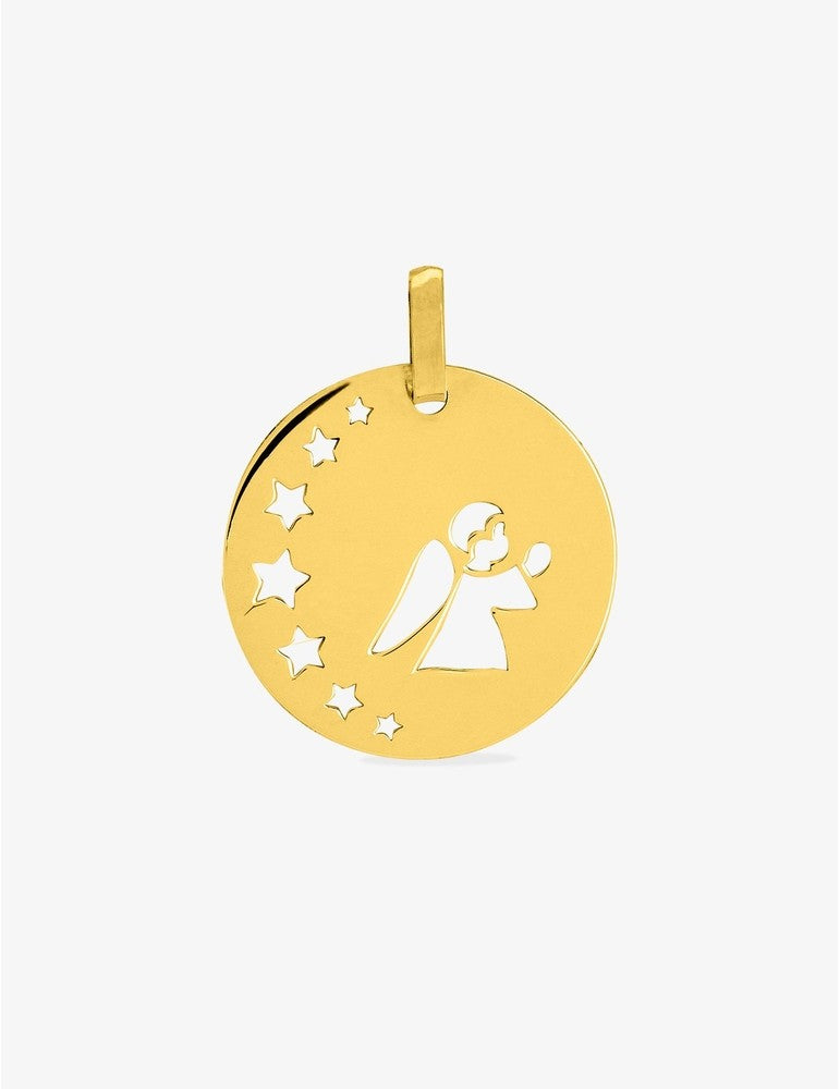 Médaille Ange en Or Jaune 750/1000 – 18 mm