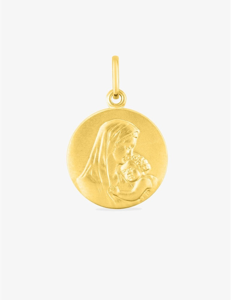 Médaille Vierge à l'Enfant en or jaune 375 ‰