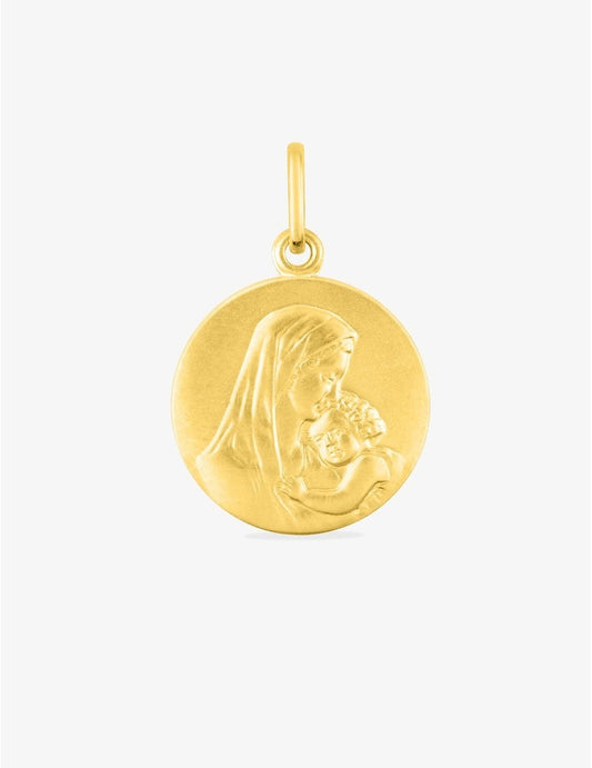 Médaille Vierge à l'Enfant en or jaune 375 ‰