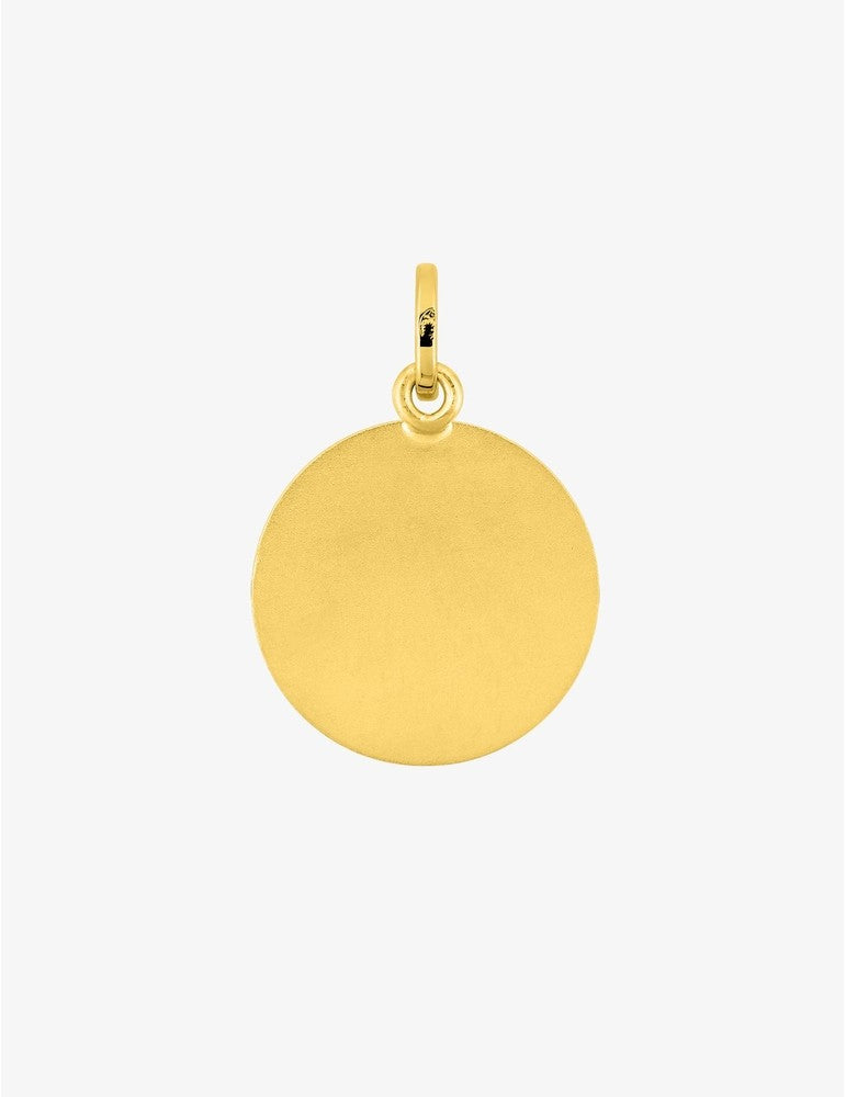 Médaille Vierge Or Jaune 375‰ 15 mm Contour Décoré