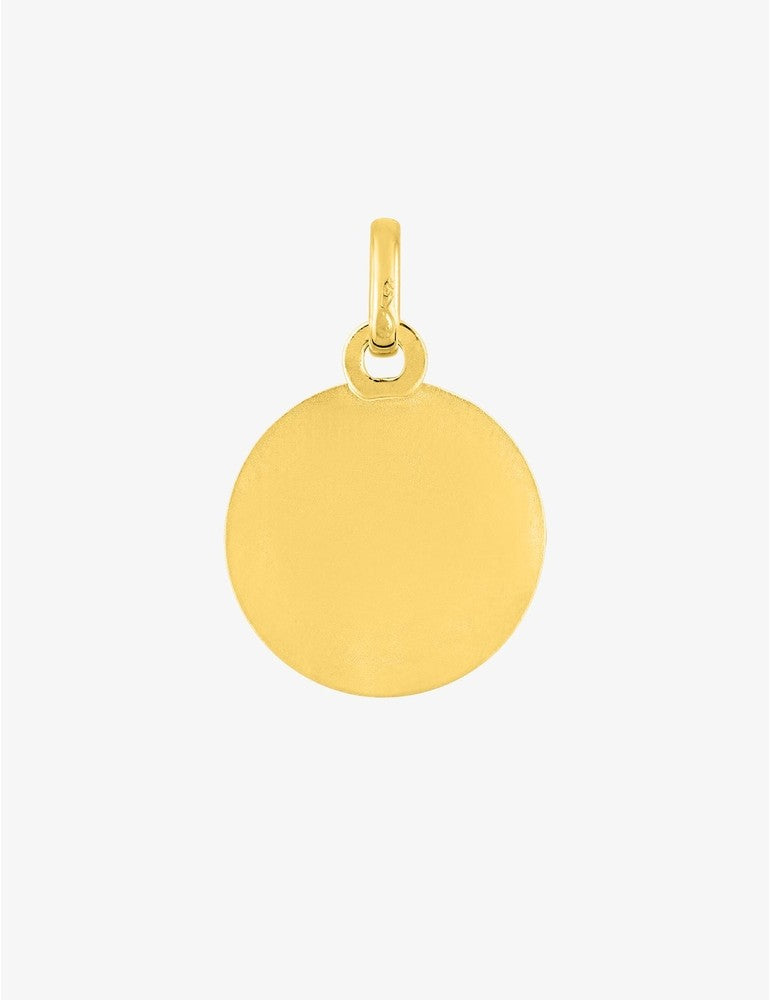 Médaille Vierge Or Jaune 375‰ 15 mm Gravure Offerte