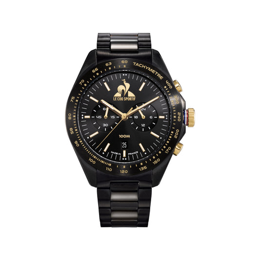 Montre Le Coq Sportif Coq d'Or Homme – Acier & PVD Noir, Élégance Sportive
