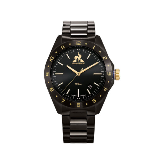Montre Le Coq Sportif Coq d'Or Homme – Acier Noir & Détails Dorés
