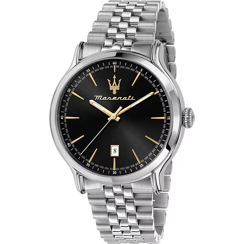 Montre Homme MASERATI EPOCA – Acier Inoxydable, Cadran Noir Sunray