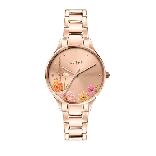 Montre Femme OUI&ME Acier Motif Fleurie