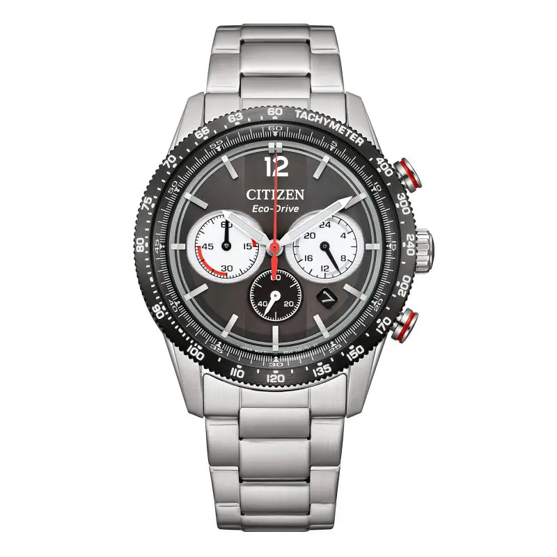 Citizen CA4714-55E – Chronographe Homme Eco-Drive Acier Noir