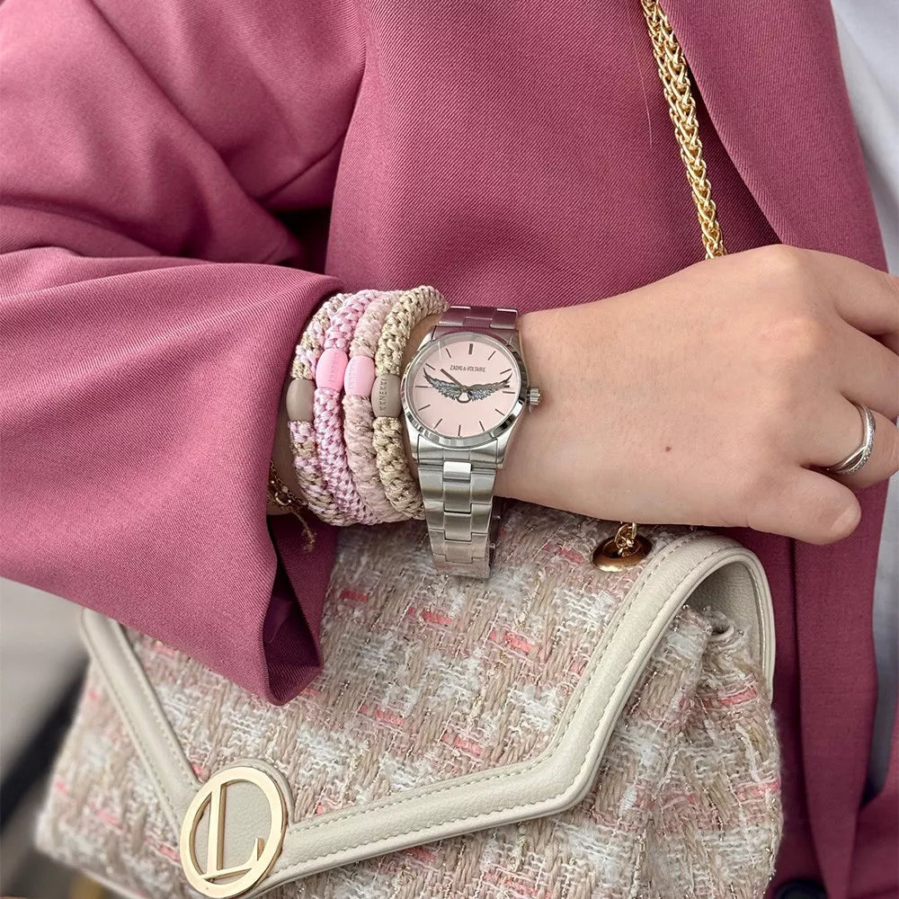 Montre Femme Zadig & Voltaire ZVW1109 – Élégance Rose et Acier Argenté