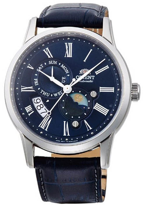 Montre Orient Sun and Moon Bleu