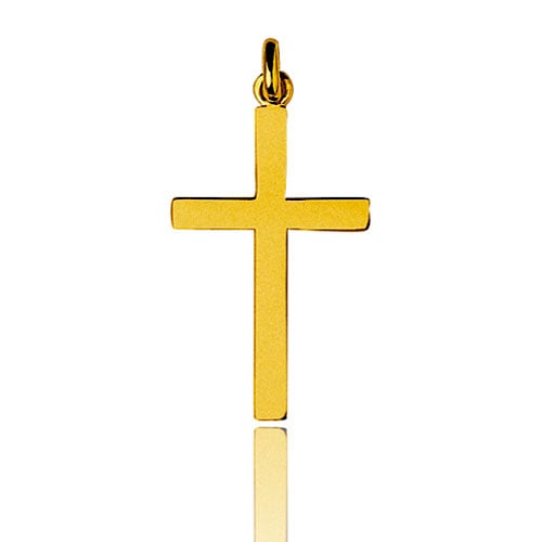Pendentif Croix Or Jaune 18K Classique 1,60g