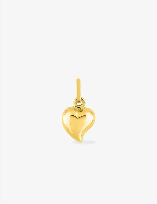 Pendentif cœur bombé or jaune 375 ‰
