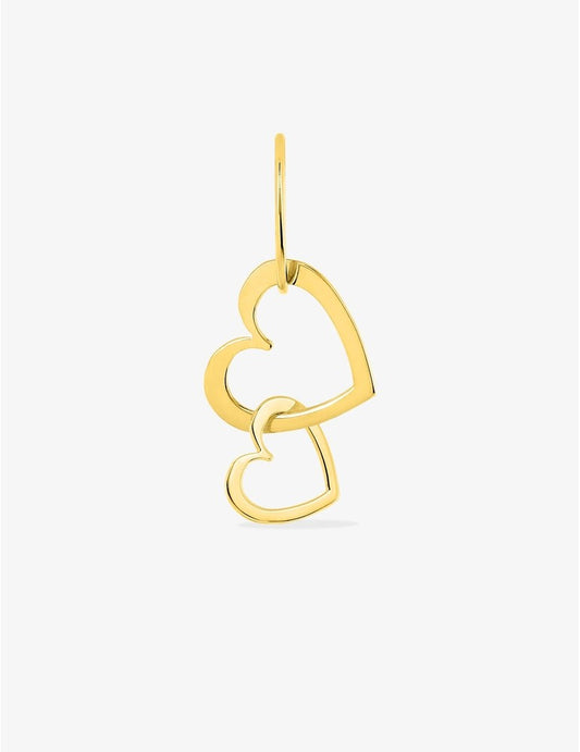 Pendentif cœurs entrelacés or jaune 375‰