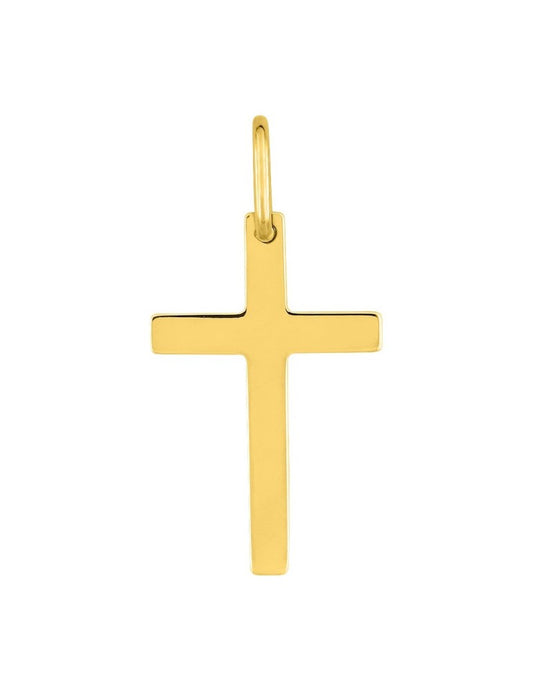 Pendentif Croix Élégance en Or Jaune 18K