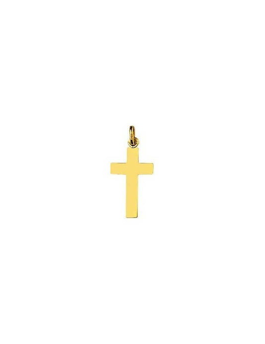 Pendentif Croix Élégance Pure en Or Jaune 18K