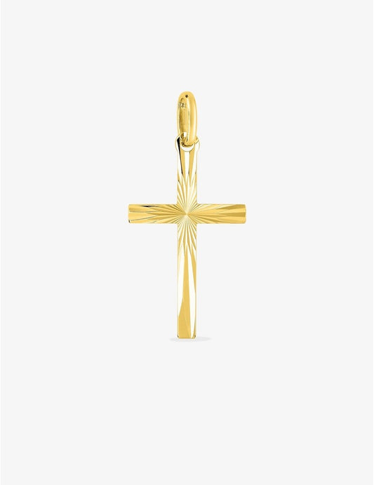 Pendentif Croix en Or Jaune 750/1000 – 15 x 28 mm
