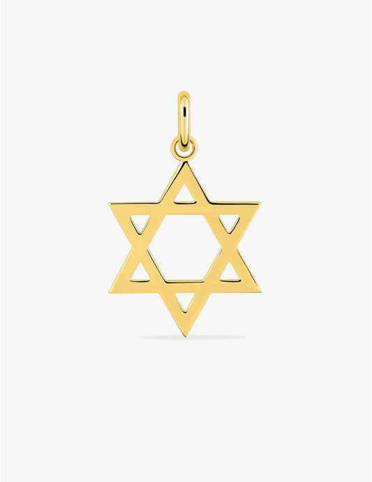Pendentif Étoile de David en Or Jaune 750/1000 – 25 mm, Bijou Symbolique